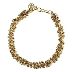 HOUSE OF TUHINA JANAK Handcrafted Artisan Beaded Gold Bracelet